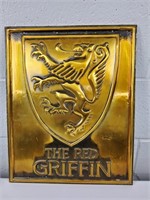 Plaque murale en métal "The Red Griffin", 5"x12"