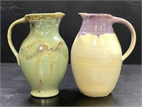 Hand Crafted Glazed Pottery Pitchers