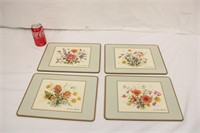 4 Pimpernel Acrylic Placements American Flowers