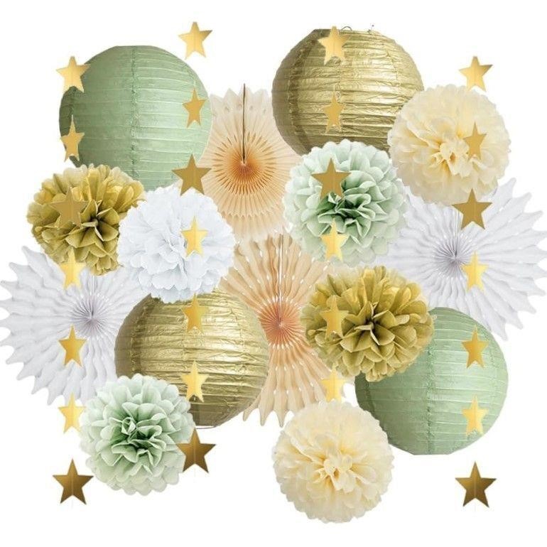($22) Sage Green Party Decorations Baby