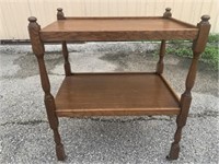 20th Century English Oak Tea Drinks Trolley Cart