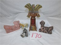 Stone Figures - Mayan Pottery Flute Sculpture