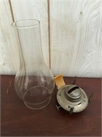 Vintage Oil Lamp Chimney & Oil Lamp Baboon