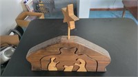 Wooden nativity puzzle