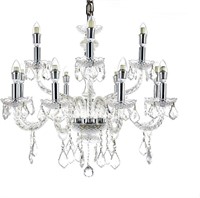 Crystal Chandeliers Pendant Light  Silver Finish,