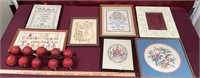 Lot of Vintage Cross-stitch Art and More