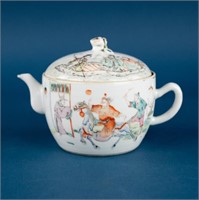 19th C Chinese Export Porcelain Tea Pot