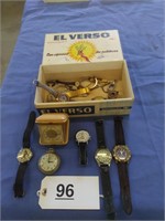 Cigar Box, Watches, Travel Alarm