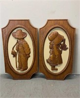 Vintage Plastic Wall Plaques