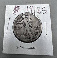 1918-S Walking Liberty Silver Half Dollar