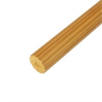 8ft 1-3/8in Curtain Rod  Reeded Wood Oak