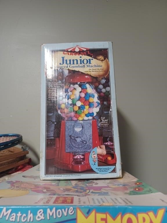 Junior Gumball Machine, Vtg. Games