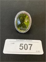 925 Sterling Silver Marked Gemstone Ring.