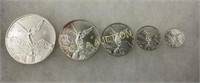 2022 SET SILVER LIBERTADS 1OZ,1/2,1/4,1/10,1/20