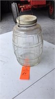 Large glass pickle jar