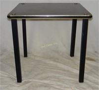Small Black Side Table With Gold Trim