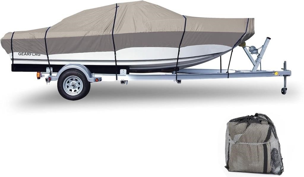 GEARFLAG Trailer Boat Cover 600D Heavy Duty fits