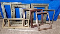 Nine picture frames. The back left picture frame