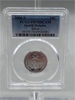 2006-S PCGS PR70DCAM South Dakota Silver Quarter