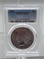 1925 PCGS MS64 Silver Peace Dollar
