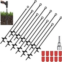 12 Pcs 30 Inch Ground Anchor Spiral Blade Kit