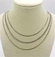 3 Sterling Chains