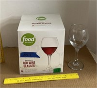 Food Network Red Wine Glasses In Box
