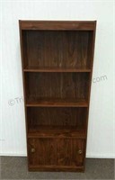 Dark Walnut Finished Book Shelf Unit w/ Cabinet #4