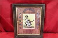 Framed Pony Express Mercury Silver Dimes