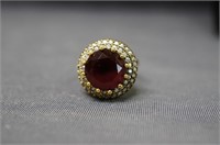 Sterling Turkish Style Ruby Ring
