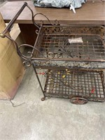 Antique inspired tea cart