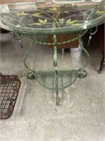 Really neat bamboo themed side table or plant