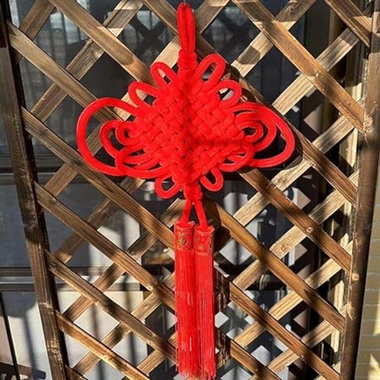 (N) Red Flannel Chinese Knot Tassel Chinese New Ye