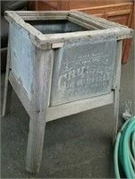 Wood Metal Wash Tub, Approx. 19 1/2"×20 1/2"×28"