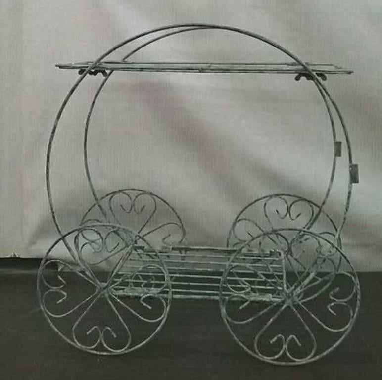 Patio Plant Cart, Approx. 22" High 20" Wide