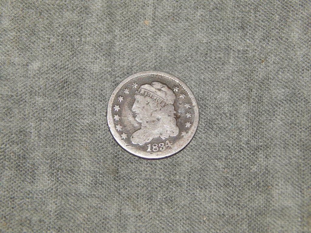 1834 Silver Capped Bust Half Dime