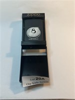 1993 eight 8 ball, zippo lighter with case s