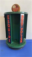 VINTAGE ESQUIRE BOOT POLISH CYLINDER DISPLAY RACK