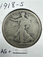 1918-S Silver Walking Liberty Half-Dollar