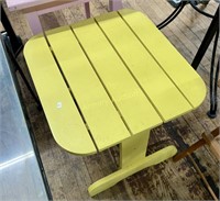 PAINTED YELLOW WOODEN SIDE TABLE