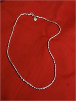.925 Silver Rope Chain 18" long