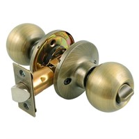 P473  TOLEDO Antique Brass Door Knob Lock Set