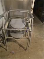 2 beside potty chairs, and a walker