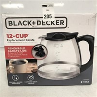 BLACK DECKER REPLACEMENT CARAFE CAPACITY 12 CUP
