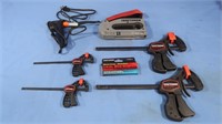 Staple Gun, Small Wood Clamps & more