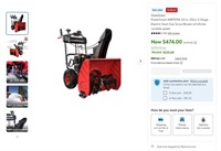 W4707  PowerSmart Snow Blower 24 inch 212cc