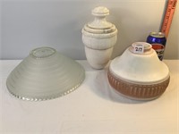Vtg Lamp Shades & Vases