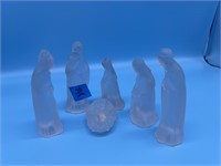 Frosted Glass Nativity Scene- Small