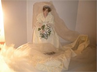 Danbury Mint Princess Di Bride Doll, Pordelain
