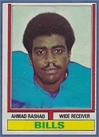 1974 Topps #105 Ahmad Rashad RC Buffalo Bills